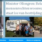 21 december 2018. Minister Ollongren: Beleidskader gaat over mensenrechten woonwagenbewoners en staat los van bestrijding van criminaliteit.
