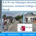 19 december 2019. B & W van Nijmegen discrimineert woonwagenbewoners oordeelt College voor de Rechten van de Mens.